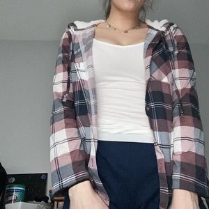 hooded flannel